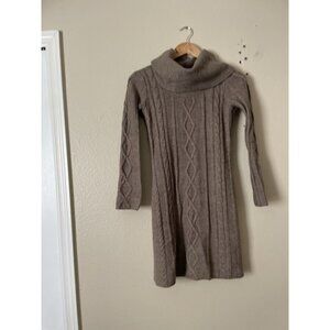 VTG Cynthia Rowley Women Wool Blend Fisherman Chunky Turtleneck Sweater  Size S.